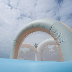 Château gonflable avec trampoline et toboggan 330x280x220cm pour enfants, équipement de jeu extérieur pour la maison - Product Image 3