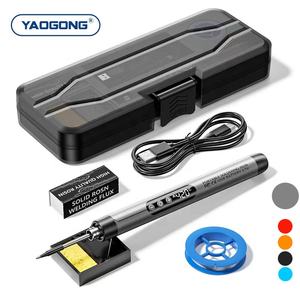 YAOGONG Batería <span class=keywords><strong>USB</strong></span> 3,7 V 8W Pantalla digital Mini Alambre <span class=keywords><strong>de</strong></span> soldadura <span class=keywords><strong>de</strong></span> <span class=keywords><strong>estaño</strong></span> Recargable Kit <span class=keywords><strong>de</strong></span> <span class=keywords><strong>soldador</strong></span> eléctrico portátil inalámbrico - Product Image 3