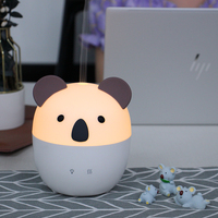 Diffuseur d'arômes ultrasonique en forme de koala mignon, 160 ml, rechargeable par USB, humidificateur, veilleuse pour la décoration de la chambre des enfants