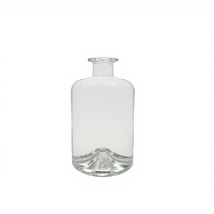 Herbolario redondo transparente personalizado 500ml 700ml oro y estampado en caliente color personalizado botellas de licor y licor de vidrio a granel con corcho - Product Image 6