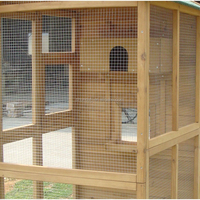 SDB001 Grande volière en bois pour oiseaux, volière extérieure en bois pour animaux de compagnie, pigeon, maison en bois pour oiseaux, cage à oiseaux pour la reproduction, grande cage à oiseaux