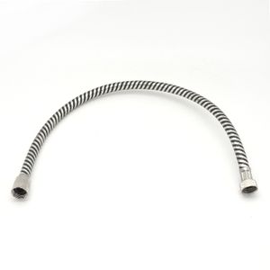 Manguera de ducha cromada de 1/2 x 1/2 cm, 60 cm de longitud, manguera flexible para grifo de lavabo de baño - Product Image 1