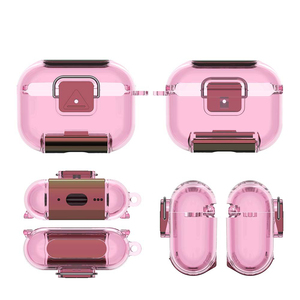 Nouvelle coque de protection intégrale en TPU avec bouton de verrouillage et mousqueton pour boîtier de charge d'écouteurs Airpods Pro 3 - Product Image 3