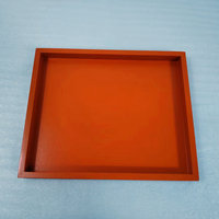 Plateau de comptoir rectangulaire en bois Laque orange Plateau de coiffeuse en bois Plateau pour cadre photo pour la décoration de la maison
