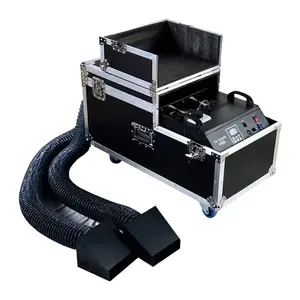 3000W Dubbele Output Kop Rookmachine Waterbasis Laaggelegen Mistmachine Voor Stage Party Dj Grond Rookfabriek