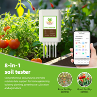 Détecteur de sol Bluetooth rechargeable avec enregistrement automatique des données et exportation vers Excel – Sonde 8-en-1 NPK PH EC Humidité Température Fertilité du sol