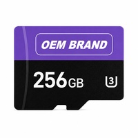 Carte mémoire TF 256 Go, vente en gros directe d'usine, OEM, logo personnalisé, carte SD intelligente haute vitesse, service d'exportation prêt à l'emploi