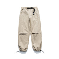 Pantalon cargo ample pour homme, taille élastique personnalisée, style hip-hop, jambe large, idéal pour la randonnée - Vente en gros