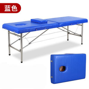 Lit de massage pliable en acier inoxydable portable Médecine traditionnelle chinoise Physiothérapie Tatouage Thérapie au feu Moxibustion - Product Image 5