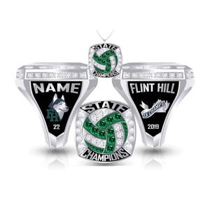 Anneaux MVP de championnat personnalisés plaqués or rose Alliage durable Récompenses du joueur le plus précieux pour les compétitions par équipe - Product Image 1