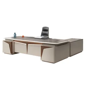 Luxury Executive Office Desk,Exquisite Workmanship L Shape Boss Desk,Computer Table for Office