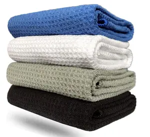 热销多功能超细纤维清洁毛巾清洁布家用超细纤维华夫饼编织清洁毛巾