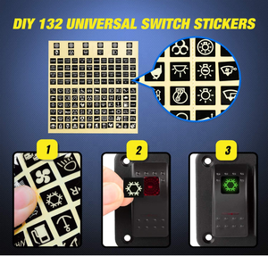 DC 12V-24V Panel de interruptor de barco a prueba de agua 6 <span class=keywords><strong>Gang</strong></span> 5 Pin <span class=keywords><strong>ON</strong></span> OFF interruptor basculante marino Panel de aluminio para coche de carreras automotriz RV ATV - Product Image 5