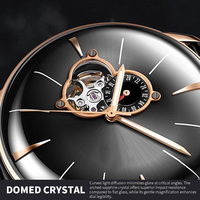Montre mécanique automatique avec logo personnalisé NH39A, 42 mm, acier inoxydable 316L, cœur ouvert, affichage 24H, 5 ATM, OEM, montre-bracelet pour homme