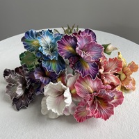 Handgefertigte Iris im Retro-Stil, moderne Seidenblumen-Ölgemälde, umweltfreundlich, langlebig, für Abschlussfeiern und Ostern