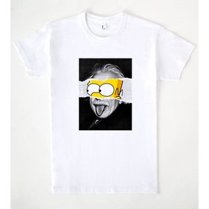 T-shirt scientifica gialla, bianca, unisex, girocollo, con stampa grafica, abbigliamento promozionale - Product Image 1