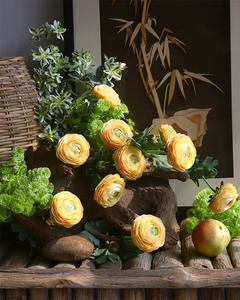 Vente en gros de fleurs de renoncule <span class=keywords><strong>asiaticus</strong></span> en soie artificielle à haute simulation pour la décoration de mariage à la maison - Product Image 4