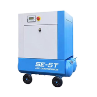 Mini compresseur d'air à vis stationnaire silencieux monophasé 220V/380V 8bar~10bar 4kW 5,5HP 26*2L/Min pour l'industrie chimique