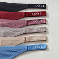 Strings de plage avec logo personnalisé Vente en gros Sous-vêtements sans couture à coupe haute en coton avec dos en T pour adolescentes