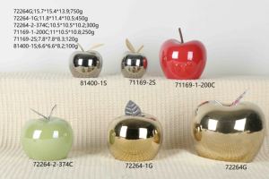 Decoración para el hogar diseño manzana estatuilla hecha a mano cerámica falsa fruta Decoración - Product Image 2