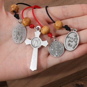 เซนต์เบนดิคต์ไม้แขวนประตู Saints เหรียญของขวัญไอเดียของขวัญแต่งงานใหม่คาทอลิกอธิษฐานตกแต่งผนังบ้าน - Product Image 5