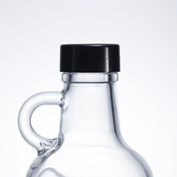 Bouteille de spiritueux de luxe 500ml 1000ml en verre silex haute transparence pour whisky, vodka, tequila, brandy, gin, avec logo personnalisé, fabrication en usine D...