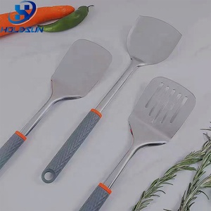 Espátula <span class=keywords><strong>de</strong></span> Cocina Plana y Sólida <span class=keywords><strong>de</strong></span> Acero Inoxidable <span class=keywords><strong>de</strong></span> Grado Alimenticio, Ecológica y Duradera, con Agarre <span class=keywords><strong>de</strong></span> Silicona Antideslizante - Product Image 4