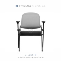 Chaise de bureau pliable de haute qualité pour l'étude, la formation, avec tablette d'écriture pour les réunions, les tâches de bureau