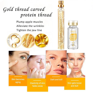 Gouden Proteïne Peptide Essence Kit d Collageen Line 24k Gouden Essence Vloeibare Hydraterende Verzorgende Anti-verouderingsrimpel Serum - Product Image 2