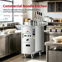 Machine à pâtes et nouilles à gaz à 3 brûleurs, équipement commercial automatique pour la cuisson des nouilles