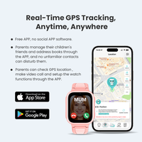 LAGENIO, Nuevo Reloj Inteligente con Tarjeta SIM 4G, IA, GPS, LBS, WIFI, Botón SOS, Clase de Resistencia IP68, Modo CE RoHS, Reloj Inteligente para Niños de 1.8 Pulgadas