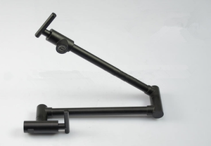 Robinet de remplissage de Pot noir Commercial à montage mural, bec à Double Joint, bras pivotant, robinet de <span class=keywords><strong>cuisine</strong></span> en laiton pliant - Product Image 2