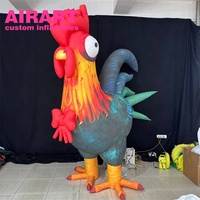 Animal gonflable de coq de décoration d'activité publicitaire, grand ballon gonflable de poulet