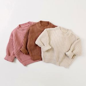 Pull-over en tricot épais 100 % coton personnalisé marron pour nouveau-né, idéal pour garder au chaud – Nouvelle collection pour bébés et enfants - Product Image 3