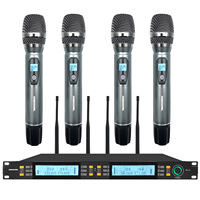 Microphone d'enregistrement de studio sans fil professionnel RV-4 Portable pour 4 personnes chantant des ventes d'usine directes pour des conférences