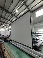 Écran de projection motorisé blanc mat de 120 pouces, montage mural extérieur, automatique
