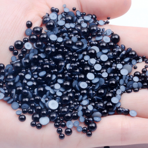 Nizi vendre bien 12mm 50pcs beaucoup de couleurs colle sur résine demi Flatback perles vêtements robes bricolage artisanat Scrapbook décoration - Product Image 4