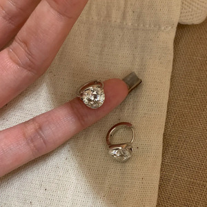 Pendientes Esculturales de Plata Ley 925, Forma Orgánica, Inspiración Natural, Acabado Mate, Hipoalergénicos, Venta al Por Mayor - Product Image 1