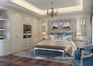 Armoire de luxe moderne autoportante en bois massif, table de chevet, taille personnalisée, peut être assortie à une coiffeuse, fabriquée en Chine - Product Image 5