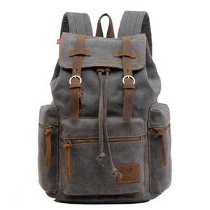 Crazy Horse กระเป๋าเป้สะพายหลังแบบลำลองสำหรับผู้ชาย, กระเป๋าเป้ผ้าใบหนังย้อนยุค - Product Image 6