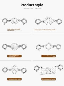 <span class=keywords><strong>XD</strong></span> P2793 S925 plata esterlina hebilla de resorte de dos extremos pulsera hebilla cadena extensión conexión hebilla - Product Image 2