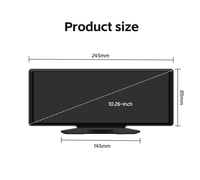 Pantalla Inteligente para Automóvil de 10.26 Pulgadas con CarPlay, Android Auto, Conexión USB para Música, Navegación en Línea, Pantalla LCD