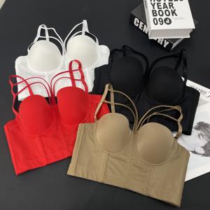 En gros, Bustier gainant pour femme, design à bretelles croisées au dos, logo personnalisé, ODM, Crop top soutien-gorge - Product Image 6