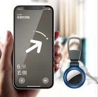 Étui pour AirTag en métal, alliage d'aluminium, porte-clés magnétique, étanche, traceur GPS, housse de protection pour chats et chiens