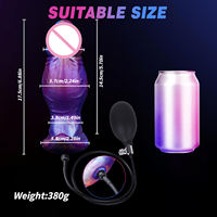 Fantasy Monster Alien Anal Dildo Aufblasbarer Butt Plug mit Silikon Tragbarer Expandierender Prostata-Analplug Sexspielzeug für Männer und Frauen