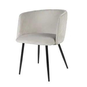 Modern Nordic Cheap Backrest Upholstered Leather Dining Chairs Room Restaurant Furniture Colorful Velvet