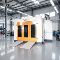 Cabine de pulvérisation de peinture à extraction de gaz d'échappement à tirage latéral diesel OBC