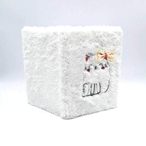 Dễ Thương Kawaii mèo <span class=keywords><strong>Bowknot</strong></span> thêu Fluffy Nhật Ký Tạp Chí sang trọng Máy tính xách tay cho cô gái - Product Image 3