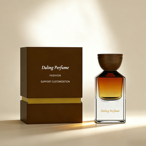 Nuevo Envase Personalizado de 50 ml y 100 ml, Botella de Vidrio Cuadrada Transparente Vacía con Pulverizador de Bomba, Botella de Perfume de Vidrio Pulido con Tapa Dorada - Product Image 1