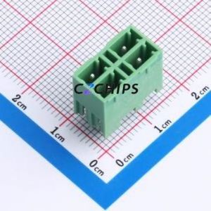 DB2EVHB-3.81-2*2P-GN Plug-in Terminal Block Through hole,P=3.81mm Connector Board-to-Board / Socket - Closed 2x2P 3.81mm Green - Product Image 1